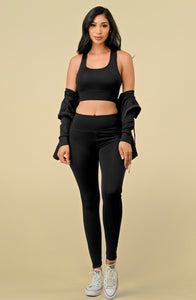 Discover |3pc Activewear Set |BLACK