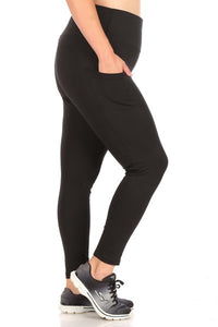 Plus Size Black High Waisted Leggings