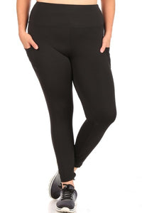 Plus Size Black High Waisted Leggings