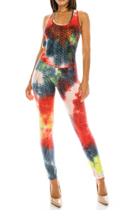 Tie Dye Scrunch Popcorn Jumpsuit