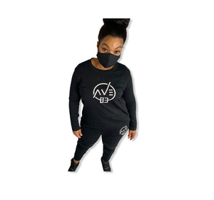 3PC JOGGER SET W/MASK-BLACK