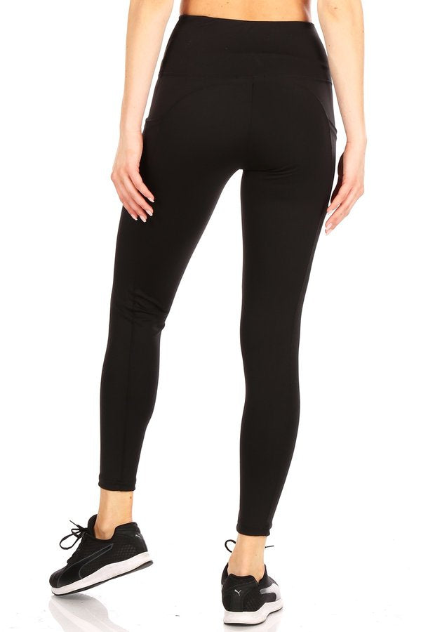 Ave83 Fleece Sports Winter Leggings | Black