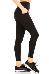 Tummy Control High Waisted Leggings | Black