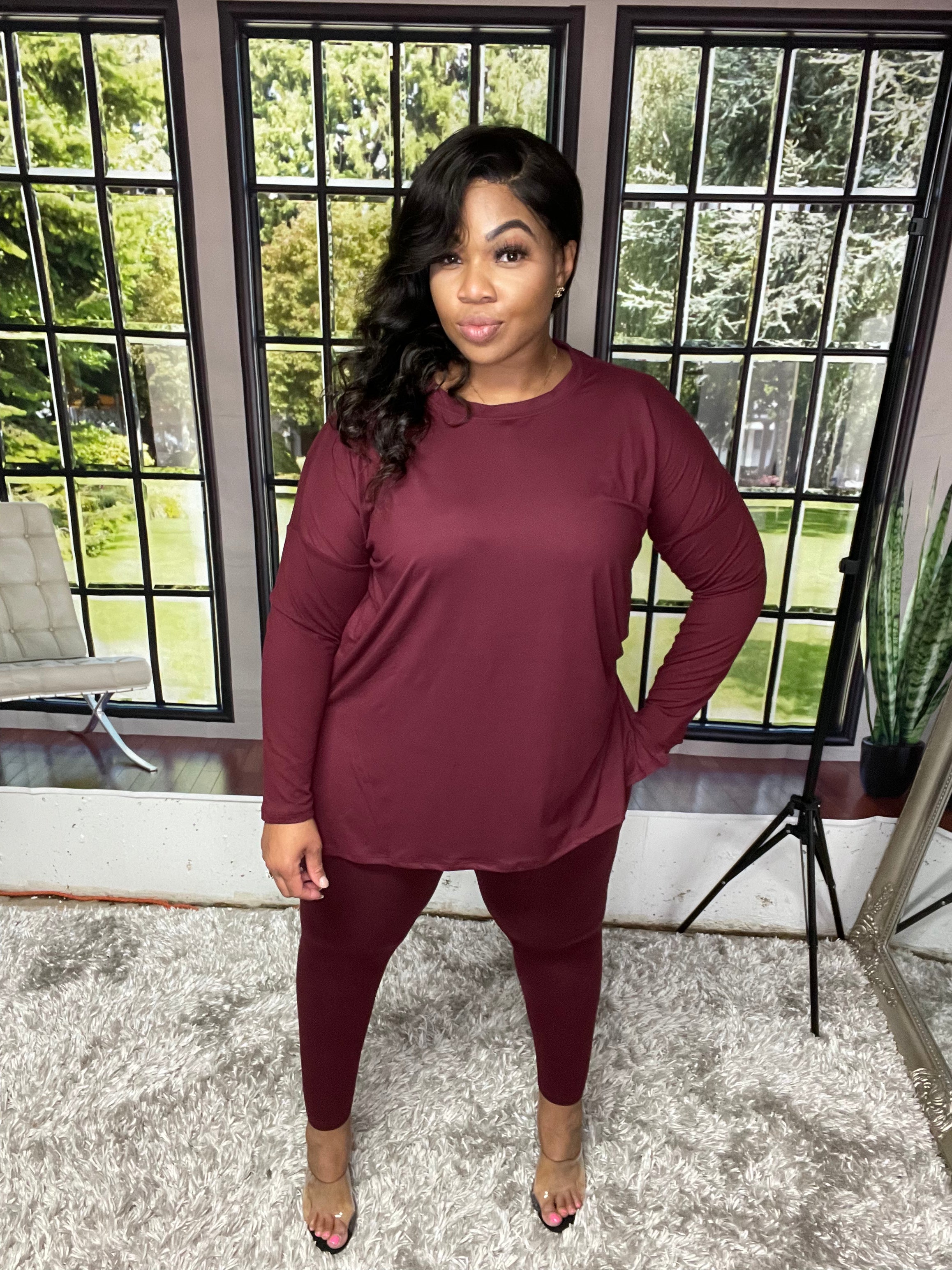 Essence 2PC Set | Dk. Burgundy