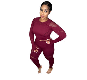 Brooklyn-Ave83-Two Piece  Long Sleeve Yoga Set